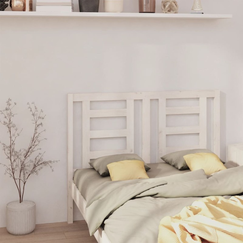 Cabeceira de cama 141x4x100 cm pinho maciço branco-Cabeceiras e estribos de camas-Home Retail