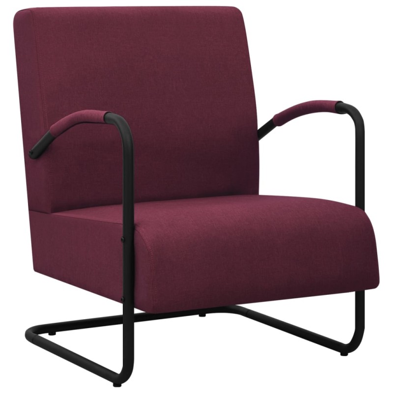 Poltrona em tecido roxo-Poltronas-Home Retail