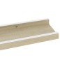 Prateleiras de parede 2 pcs 60x9x3 cm branco e carvalho sonoma