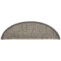 Tapetes escada adesivos aspeto sisal 15pcs 65x21x4 cm antracite