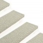 Tapetes escada adesivos aspeto sisal 15 pcs 65x21x4 cm cinzento