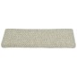 Tapetes escada adesivos aspeto sisal 15 pcs 65x21x4 cm cinzento