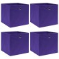 Caixas arrumação 4 pcs 28x28x28 cm tecido-não-tecido roxo