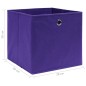 Caixas arrumação 4 pcs 28x28x28 cm tecido-não-tecido roxo