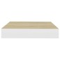 Prateleiras de parede 2 pcs 23x23,5x3,8cm MDF carvalho e branco