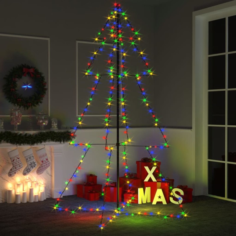 Árvore de Natal em cone 240 LEDs 118x180 cm interior e exterior-Árvores de Natal-Home Retail