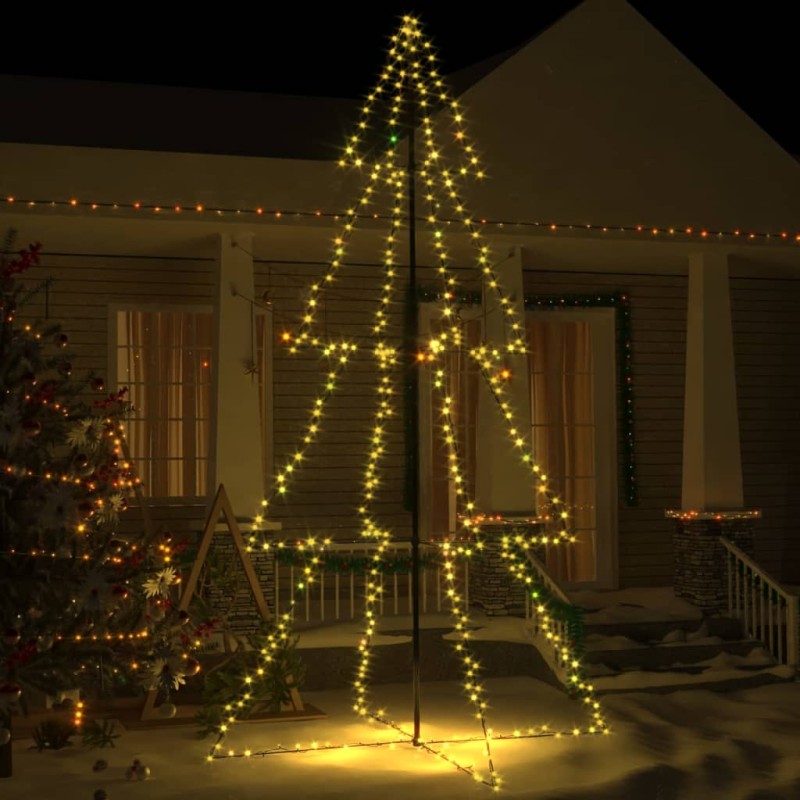 Árvore de Natal em cone 360 LEDs 143x250 cm interior e exterior-Árvores de Natal-Home Retail