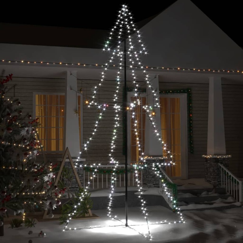 Árvore de Natal em cone 360 LEDs 143x250 cm interior e exterior-Árvores de Natal-Home Retail