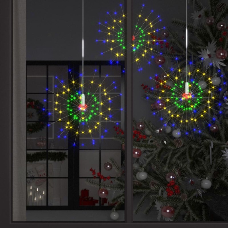 Iluminação fogo de artifício exterior 140 LEDs 20 cm multicor-Luzes de Natal-Home Retail