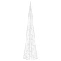 Cone de iluminação decorativo c/ LEDs multicor acrílico 120 cm