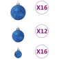 Conjunto de bolas de natal 100 pcs azul