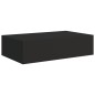 Prateleiras de parede com gavetas 2 pcs MDF 40x23,5x10 cm preto