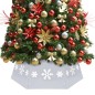 Saia para árvore de Natal Ø68x25 cm prateado e branco