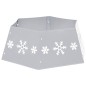 Saia para árvore de Natal Ø68x25 cm prateado e branco