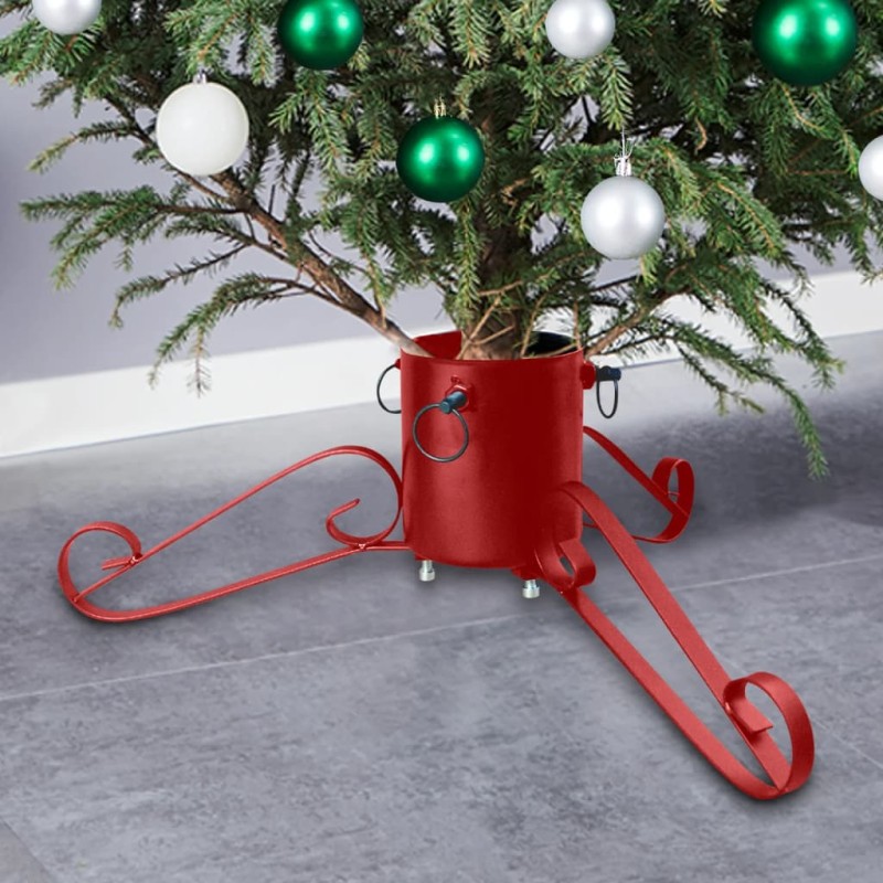 Suporte para árvore de Natal 58x58x21 cm vermelho-Suportes para árvore de Natal-Home Retail