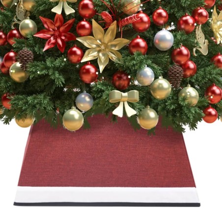 Saia para árvore de Natal 48x48x25 cm vermelho e branco