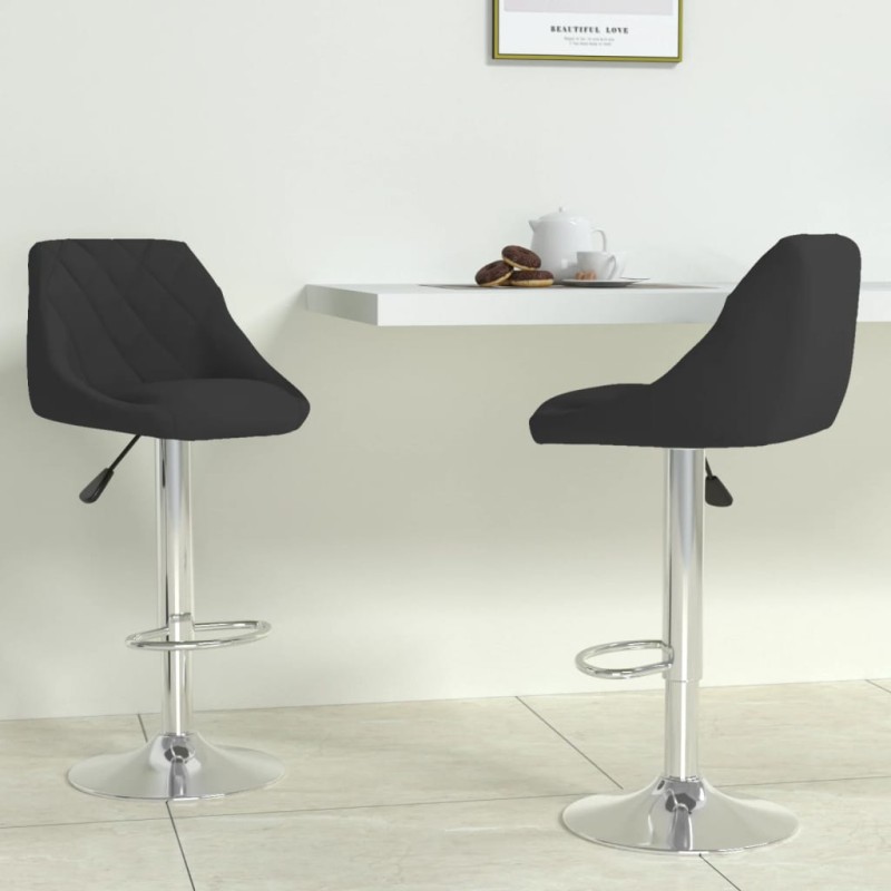 Bancos de bar 2 pcs veludo preto-Bancos de bar-Home Retail