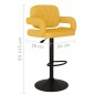 Bancos de bar 2 pcs tecido amarelo mostarda