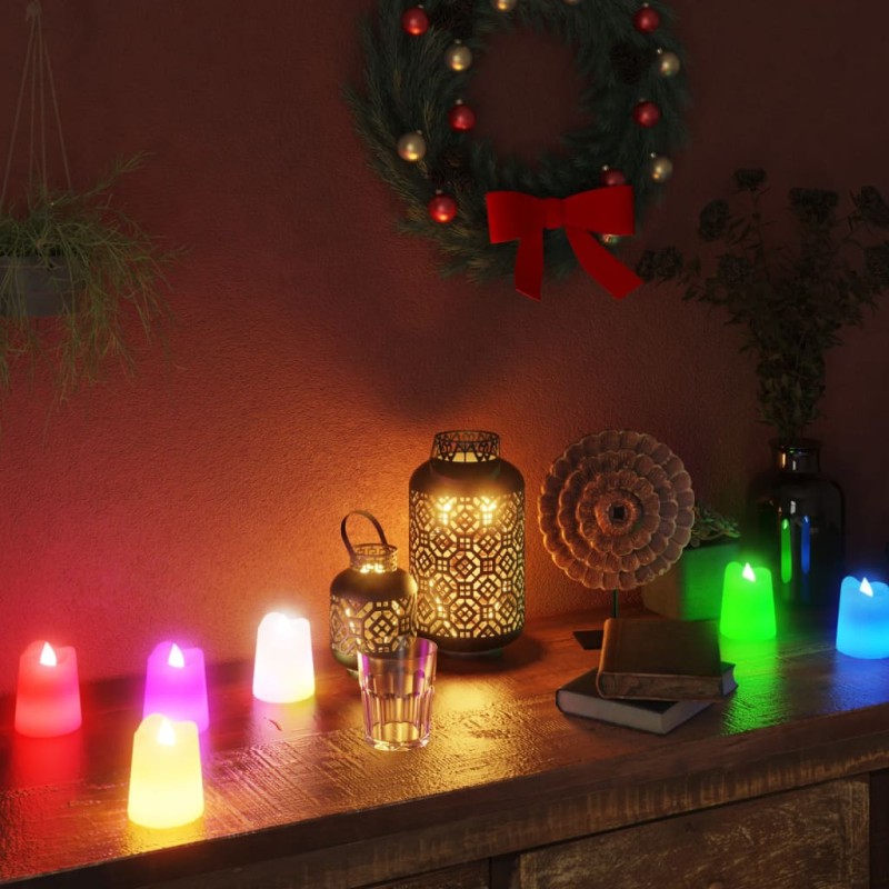 Velas pequenas LED sem chama 12 pcs colorido-Velas elétricas-Home Retail