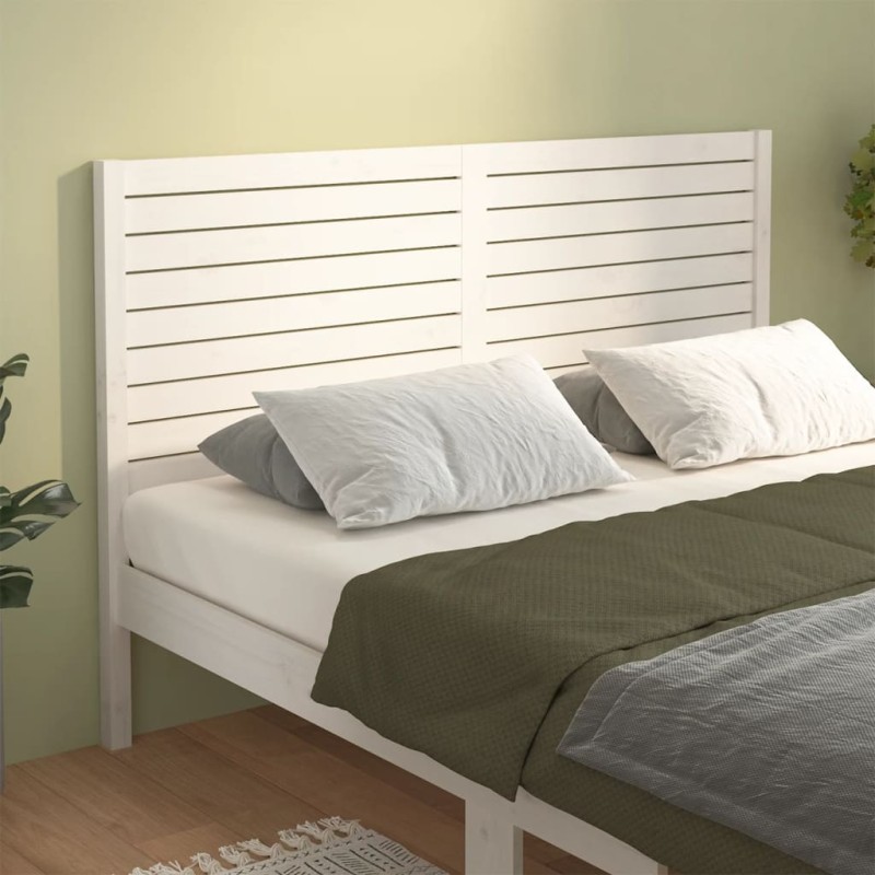 Cabeceira de cama 166x4x100 cm pinho maciço branco-Cabeceiras e estribos de camas-Home Retail