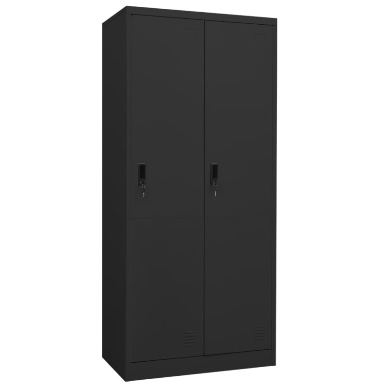 Roupeiro 80x50x180 cm aço antracite-Guarda-roupas-Home Retail