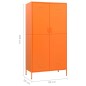 Roupeiro 90x50x180 cm aço laranja