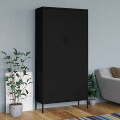 Roupeiro 90x50x180 cm aço preto