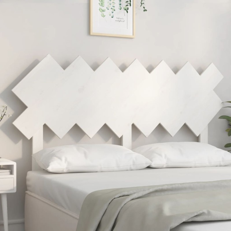 Cabeceira de cama 151,5x3x81 cm pinho maciço branco-Cabeceiras e estribos de camas-Home Retail