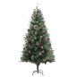 Árvore de Natal com pinhas 225 cm PVC e PE verde