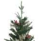 Árvore de Natal com pinhas 225 cm PVC e PE verde