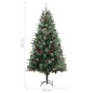 Árvore de Natal com pinhas 225 cm PVC e PE verde