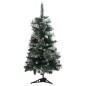 Árvore de Natal artificial c/ suporte 90 cm PVC verde e branco