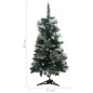 Árvore de Natal artificial c/ suporte 90 cm PVC verde e branco