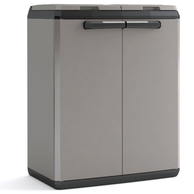 Keter Armário de reciclagem Split Basic 85 cm cinzento e preto-Armários de arrumação & cacifos-Home Retail