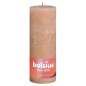 Bolsius Velas rústicas cilíndricas Shine 4pcs 190x68mm rosa nublado