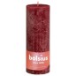 Bolsius Velas rústicas cilíndricas Shine 4pcs 190x68mm vermelho veludo