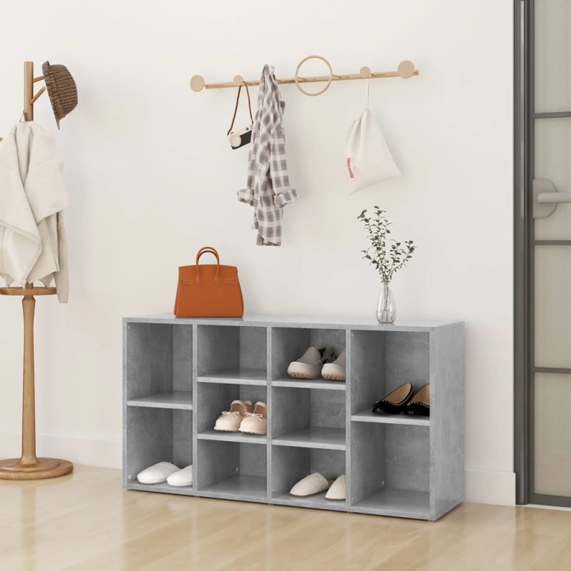 Sapateira 103x30x54,5 cm contraplacado cinzento cimento-Sapateiras e organizadores-Home Retail