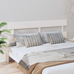 Cabeceira de cama 184x3x81 cm pinho maciço branco