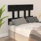 Cabeceira de cama 78,5x3x81 cm pinho maciço preto