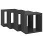 Prateleiras parede forma de cubo 4 pcs 26x15x26 cm cinza brilh.