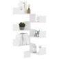 Estantes canto p/ parede 2pcs 40x40x50cm deriv. madeira branco