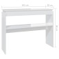 Mesa consola 102x30x80 cm derivados madeira branco brilhante