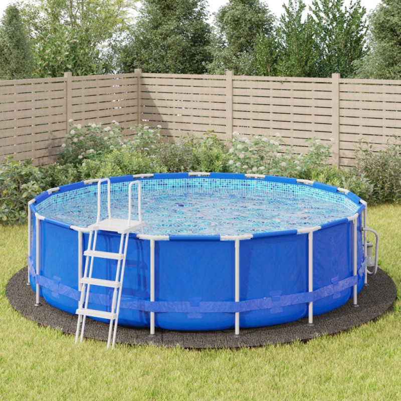 Pano para chão de piscinas Ø550 cm poliéster geotêxtil cinza-Capas para piscinas e plástico para forrar pisos-Home Retail