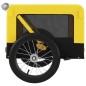 Reboque bicicleta p/ animais tecido oxford/ferro amarelo/preto