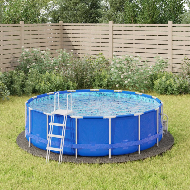 Pano para chão de piscinas Ø366 cm poliéster geotêxtil cinza-Capas para piscinas e plástico para forrar pisos-Home Retail