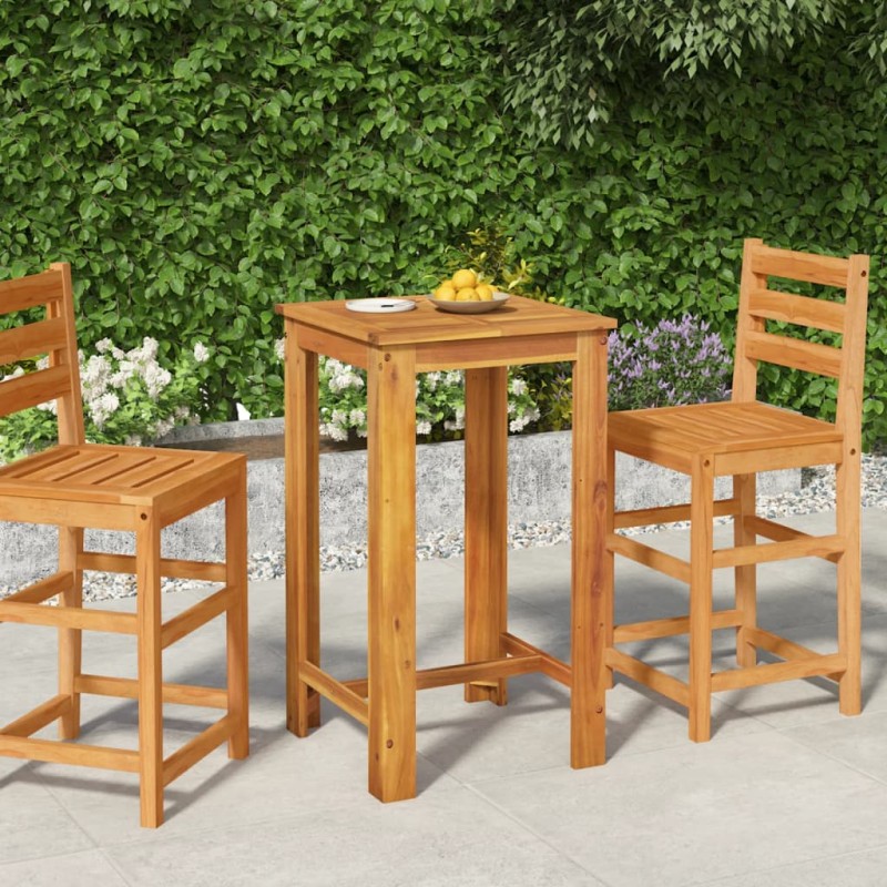 Mesa de bar de jardim 60x60x105 cm madeira de acácia maciça-Mesas de jardim-Home Retail