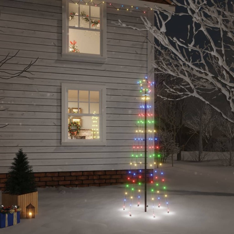 Árvore de Natal com espigão 108 luzes LED 180 cm colorido-Árvores de Natal-Home Retail