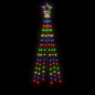 Árvore de Natal com espigão 108 luzes LED 180 cm colorido