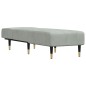 Chaise longue veludo cinzento-claro