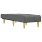 Chaise longue tecido cinzento-escuro